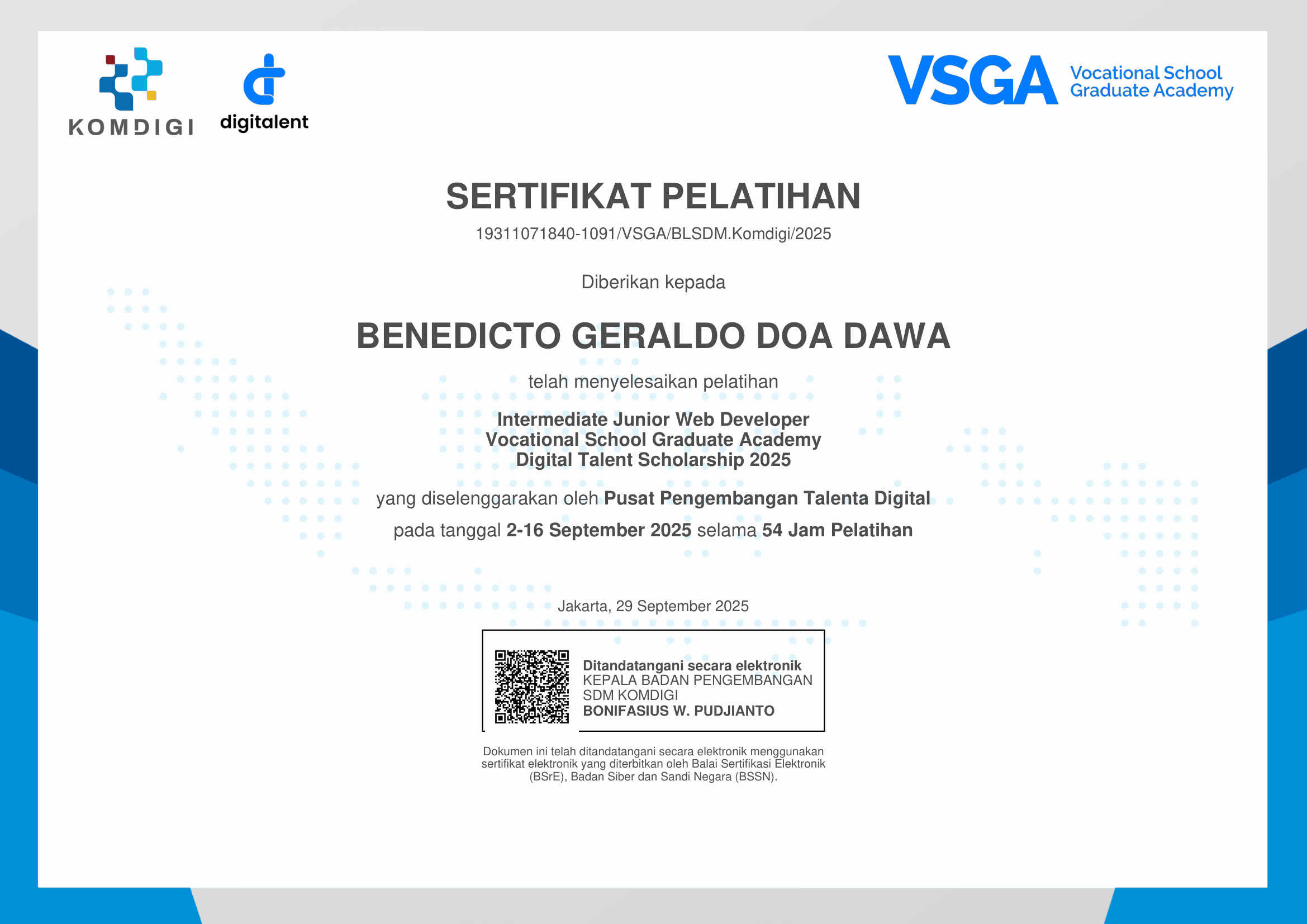 Intermediate Junior Web Developer